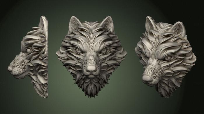 Masks and muzzles of animals (MSKJ_0385) 3D model for CNC machine